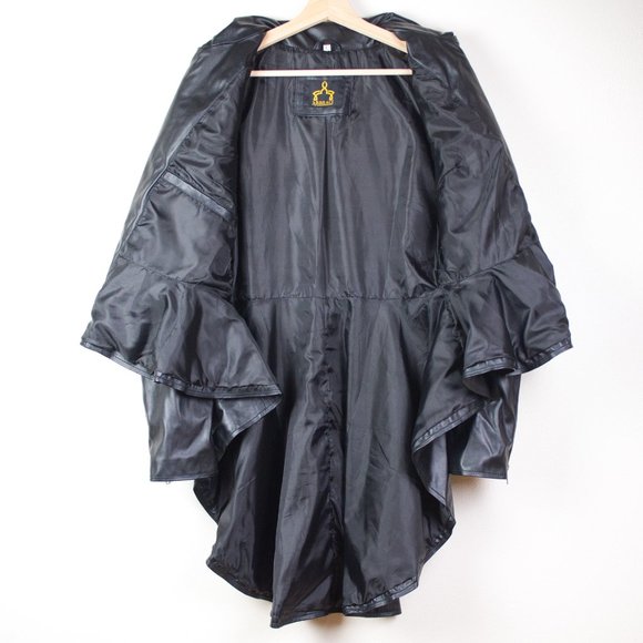 Abbraci Black Faux Leather Women's Moto Jacket with Peplum Size L - Picture 15 of 16